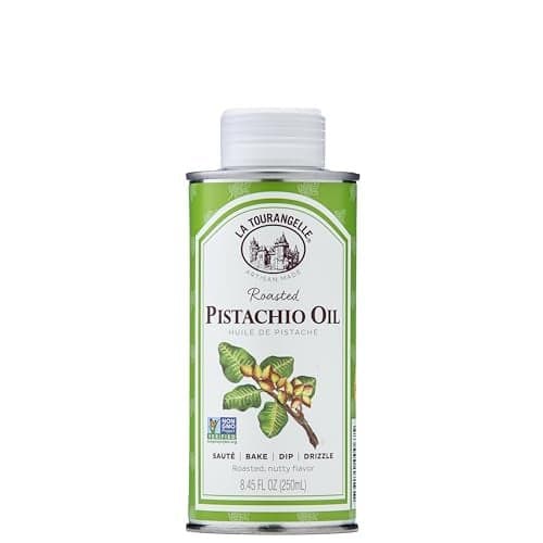 La Tourangelle Roasted Pistachio ExpellerPressed Oil for Cooking Baking and Beauty Adds Flavor to Vinaigrettes Sauces Marinades Green 845 Fl Oz