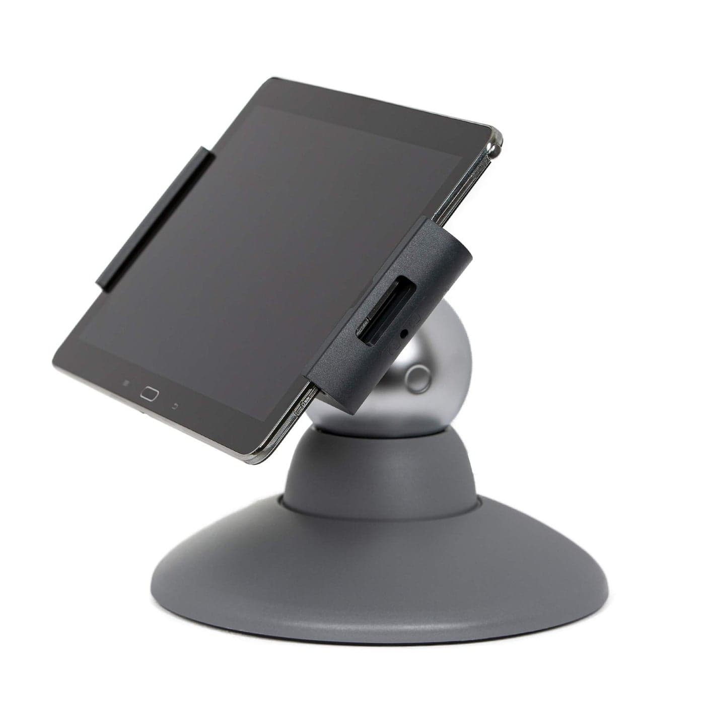 Durable Tablet Holder Motion for Tablets 713 Inches 360 Degrees Rotation Silver Charcoal Tablet and Smartphone Holder Compatible with Apple Android Devices