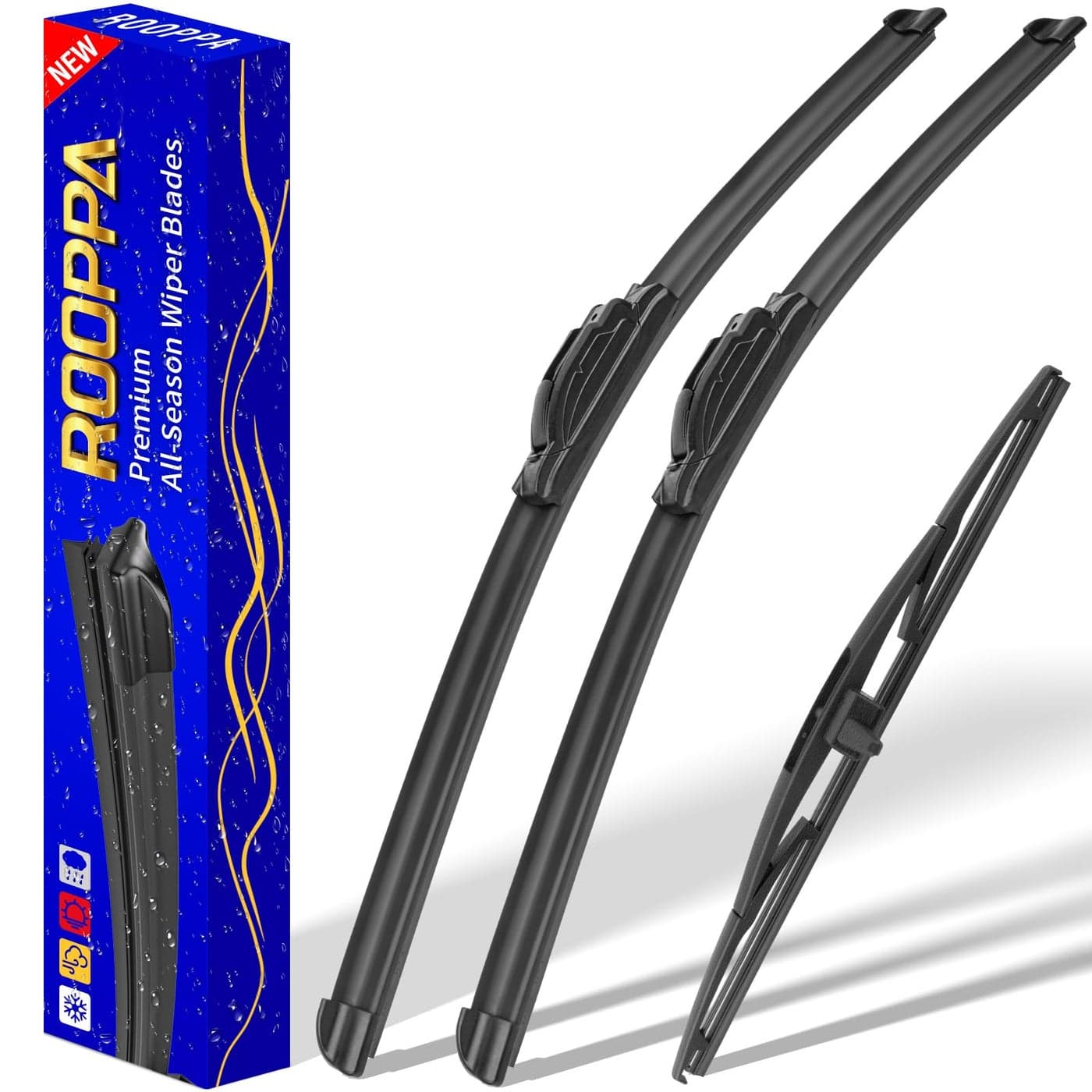 3 wipers Replacement for 20092015 Honda pilot Windshield Wiper Blades Original Equipment Replacement 222114 Set of 3 UJ HOOK
