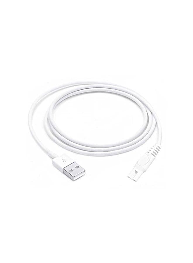 Replacement Finishing Touch Flawless Legs Charger Cord Ladies Legs Razor Shaver USB Cable, Women Electric Trimmer 5V Power Cord White (Only for Finishing Touch Flawless Legs)