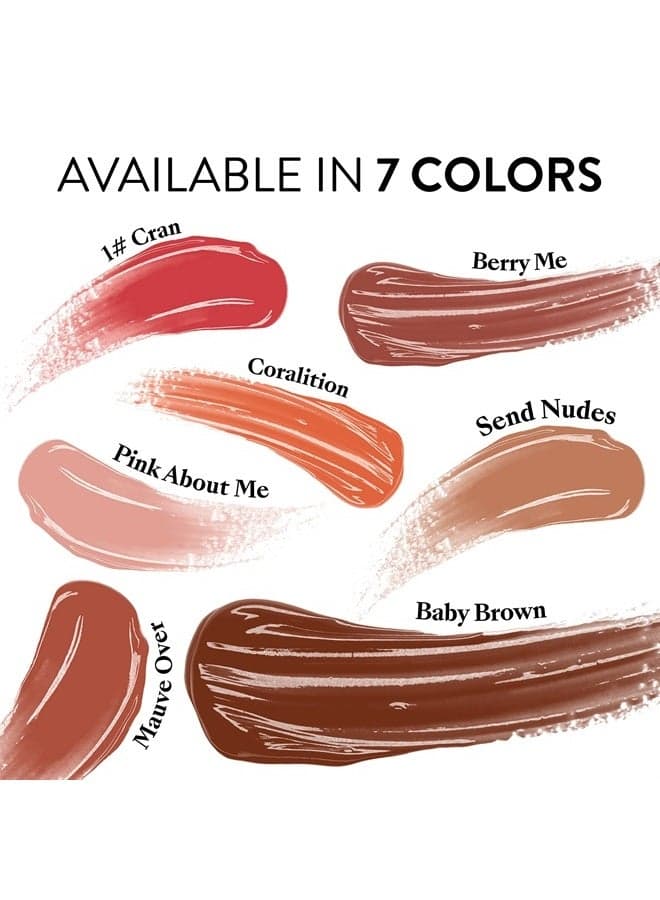 Cosmetics | Deep Tan Nude Lip Gloss, Send Nudes | Vegan, Paraben-Free, Cruelty-Free Gloss Topper | Long Lasting and Moisturizing Lipgloss