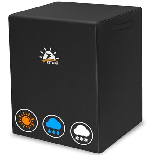 Zettum Air Conditioner Cover for Outside Units 32 Inch - 600D Air Conditioning AC Covers Waterproof, Outdoor Winter Cover for Central AC Condenser, Swamp Cooler, Pool Heater, Heat Pump, HVAC and More