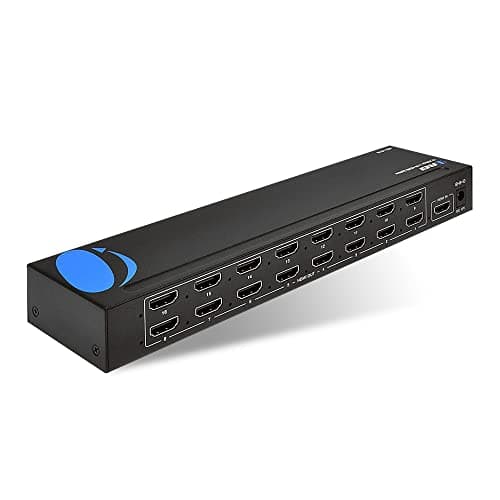 OREI 1x16 HDMI Splitter, 16 Ports Professional HDMI Powered for Full HD 1080P & 3D Support - Adapter Included Compatible with Xbox, PS4, PS3 Fire Stick Blu Ray Apply TV