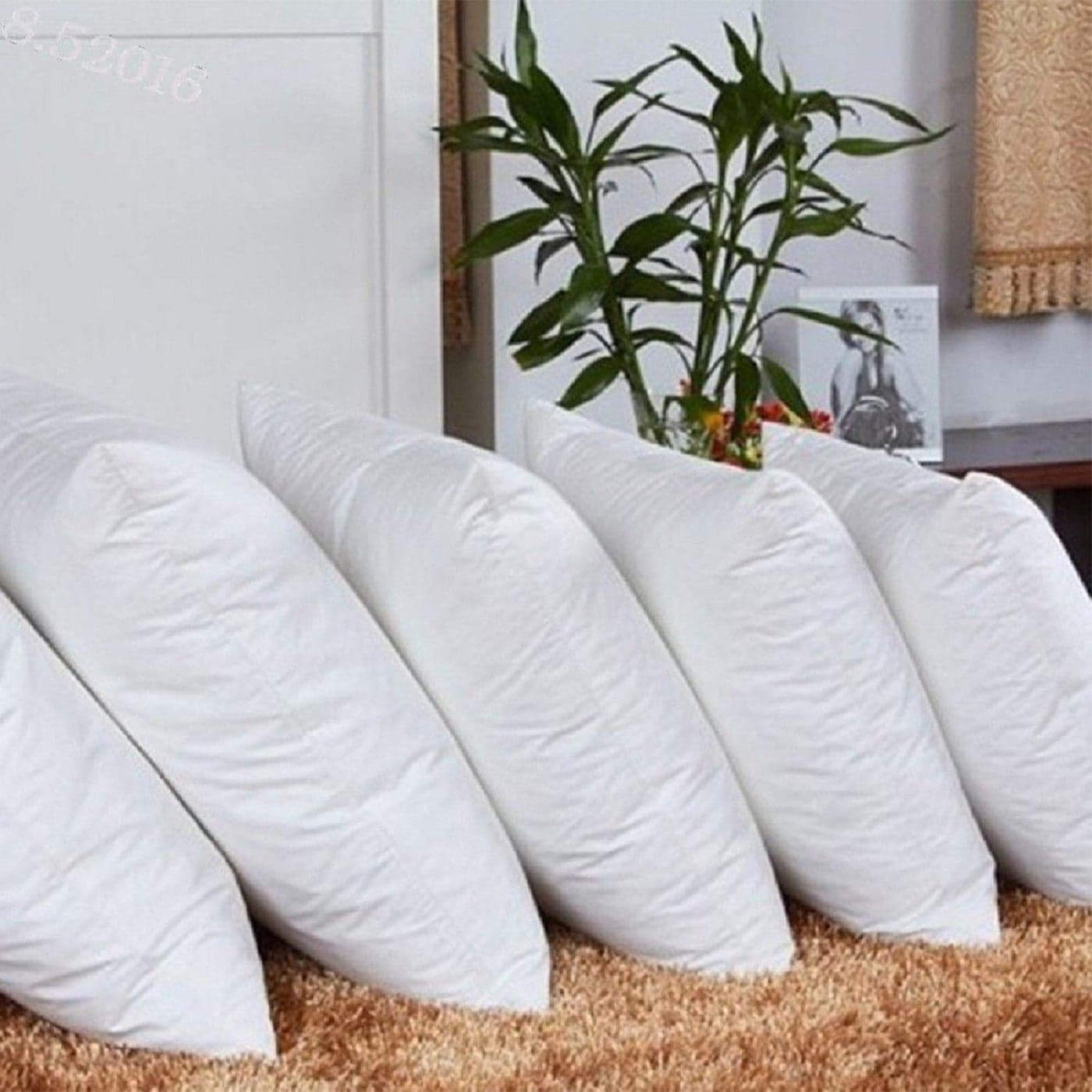 ZLXO Microfiber Cushion Filler 16X16 Inches White Set of 5 16x16 Inches 5 B09VQ25VDL