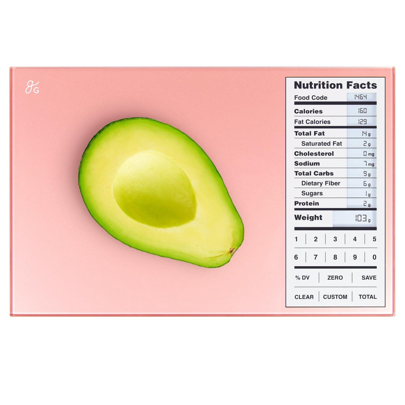 Nutrition Scale by Greater Goods with Food Grade Glass, Perfect for Calorie Counting, Meal Prep, and Weight Loss (Pink)