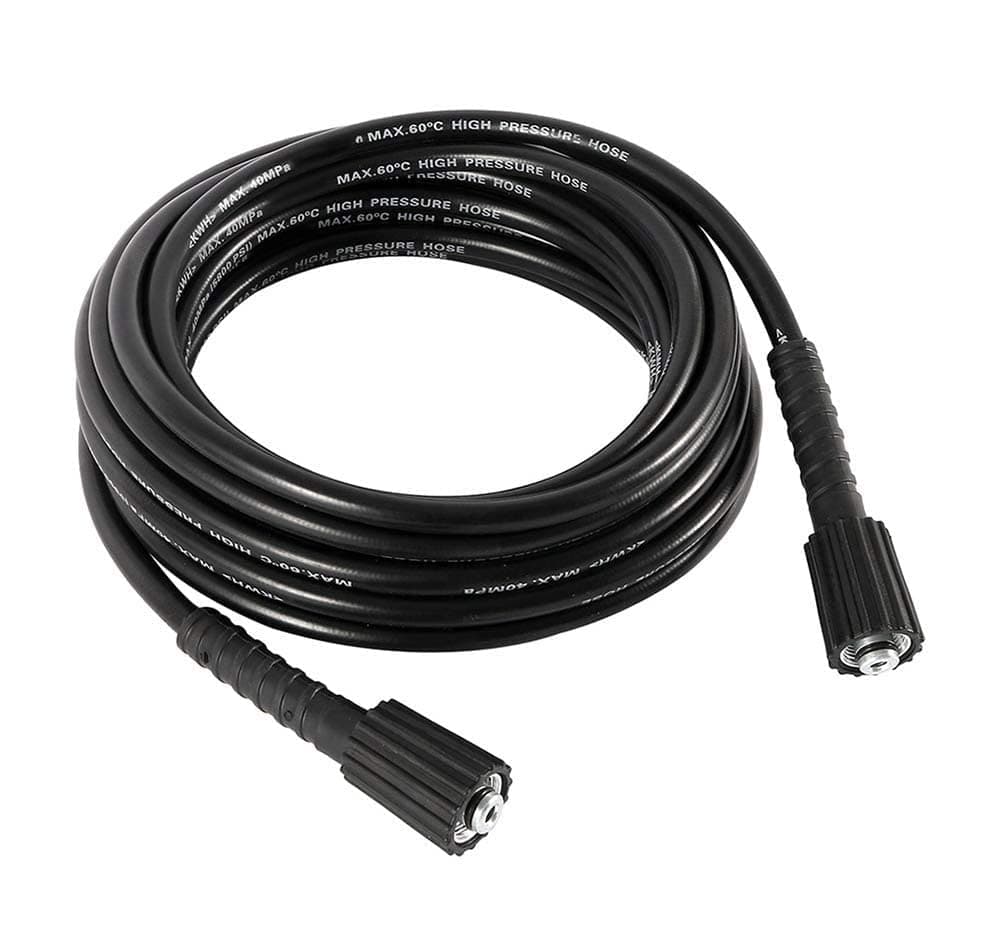 KRISHAK TOOLS Nylon High Pressure Washer 2750 Psi 8 Meter Hose Pipe Suitable For Cazar Ballorex Jpt Starq Car Washers Not Useful For Tap Connection Subject To Availability Colour BlackWhite