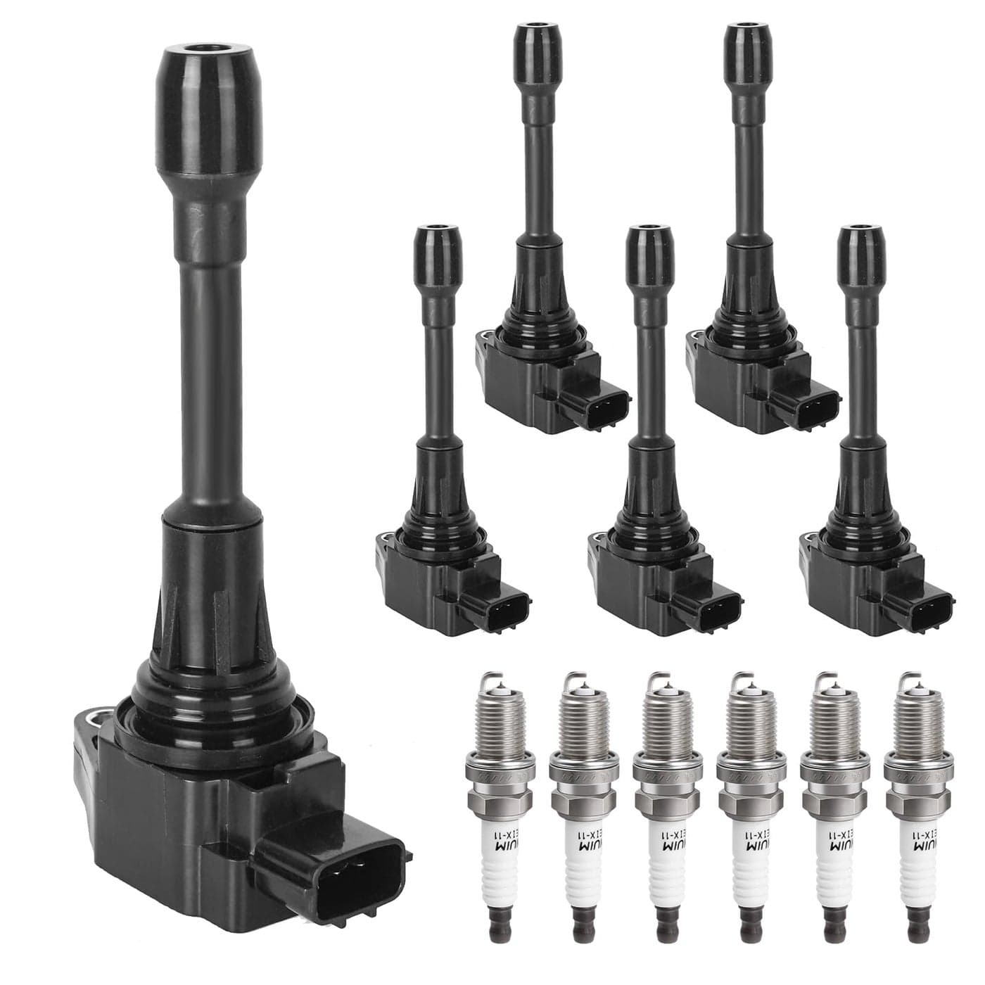 Ignition Coil Packs Spark Plugs Compatible with V6 35L 35 20092020 Nissan Maxima Murano Altima Pathfinder Quest Infiniti Q50 Q70 QX60 EX35 FX35 G25 G35 M35h UF550 Pack of 6