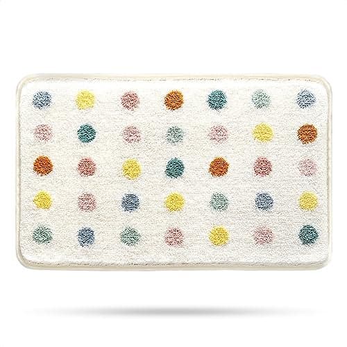 Molesun Floral Bath Mat Bathroom Rug NonSlip Soft Shower Rug Microfiber Cute Bath Rug for Kids Water Absorbent Thick Shaggy Floor Mats for Bedroom Kitchen Home Decor 16 x 24
