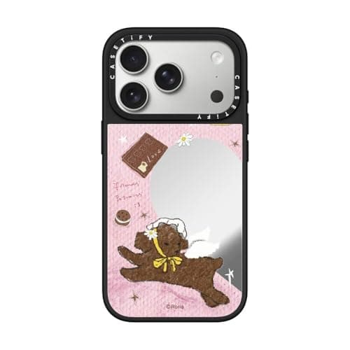CASETiFY Mirror iPhone 17 Pro Case ReflectiveCompatible with Magsafe 49 ft 1X Military Grade Drop Protection Cookie Silver On Black