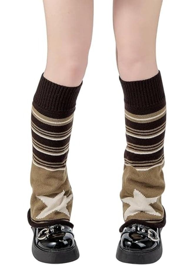 Leg Warmers Y2K Kawaii Leg Warmers for Girl Women Cute Knitted Socks Y2K Harajuku Goth Accessories, One Size