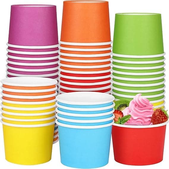 SANWALSA [110 ml, 50 Count, Multicolor Disposable Color Paper Cups | Rainbow Paper Cup for Wedding, Party, Picnic, Travel | Ideal for Tea, Coffee, Juice & Water