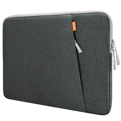 JETech Laptop Sleeve for 15-Inch Notebook, Compatible with MacBook Air 15-Inch M4/M3/M2, MacBook Pro 16-Inch M4/M3/M2/M1, Waterproof Shockproof Case with Accessory Pocket Bag (Dark Grey)