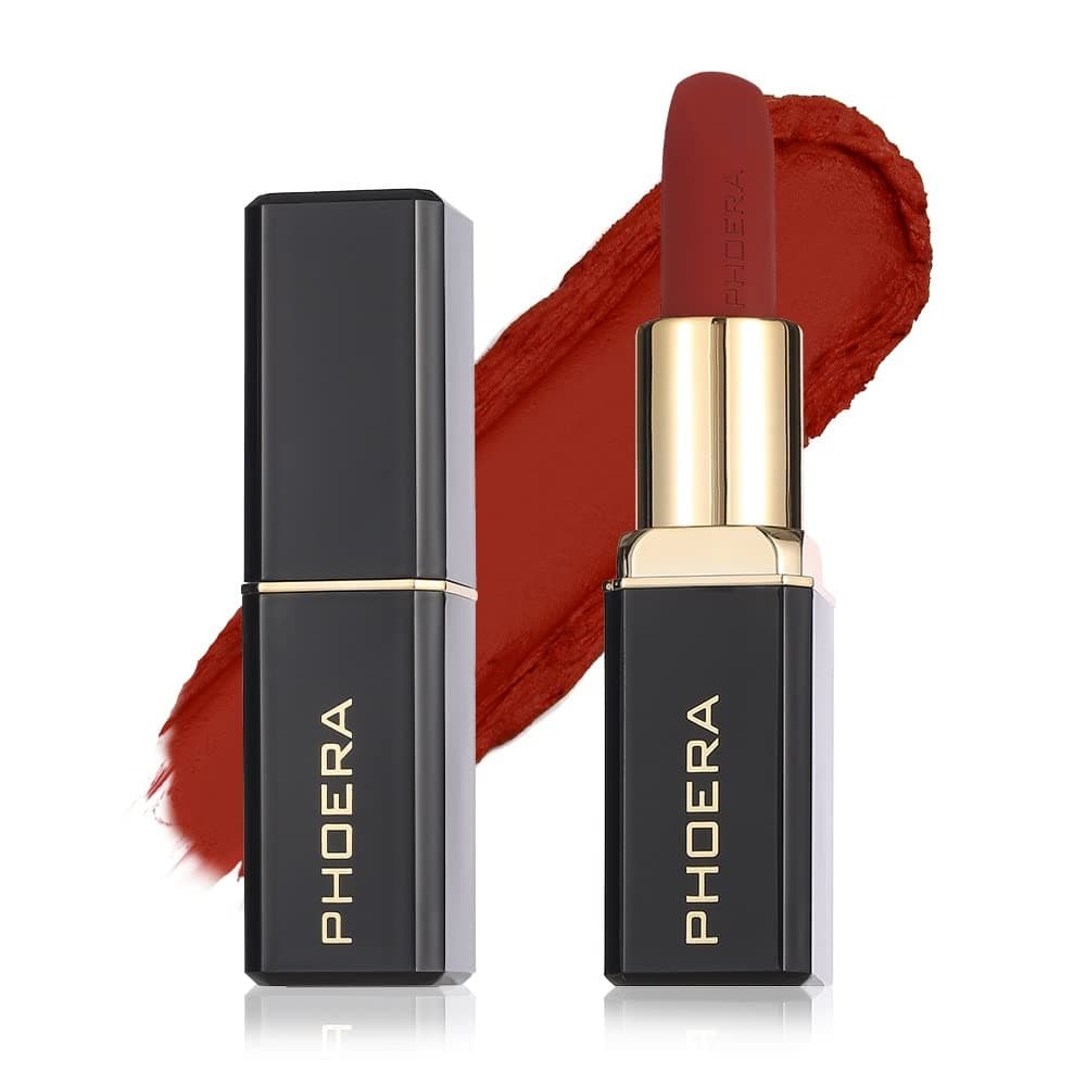 Phoera Non Transfer Lipstick Waterproof, smudge-proof and mask-proof feeling weightless Pigmented Formula Long-Lasting Lipstick That Are Mask, Water and Sweat Proof. (05 Mona)