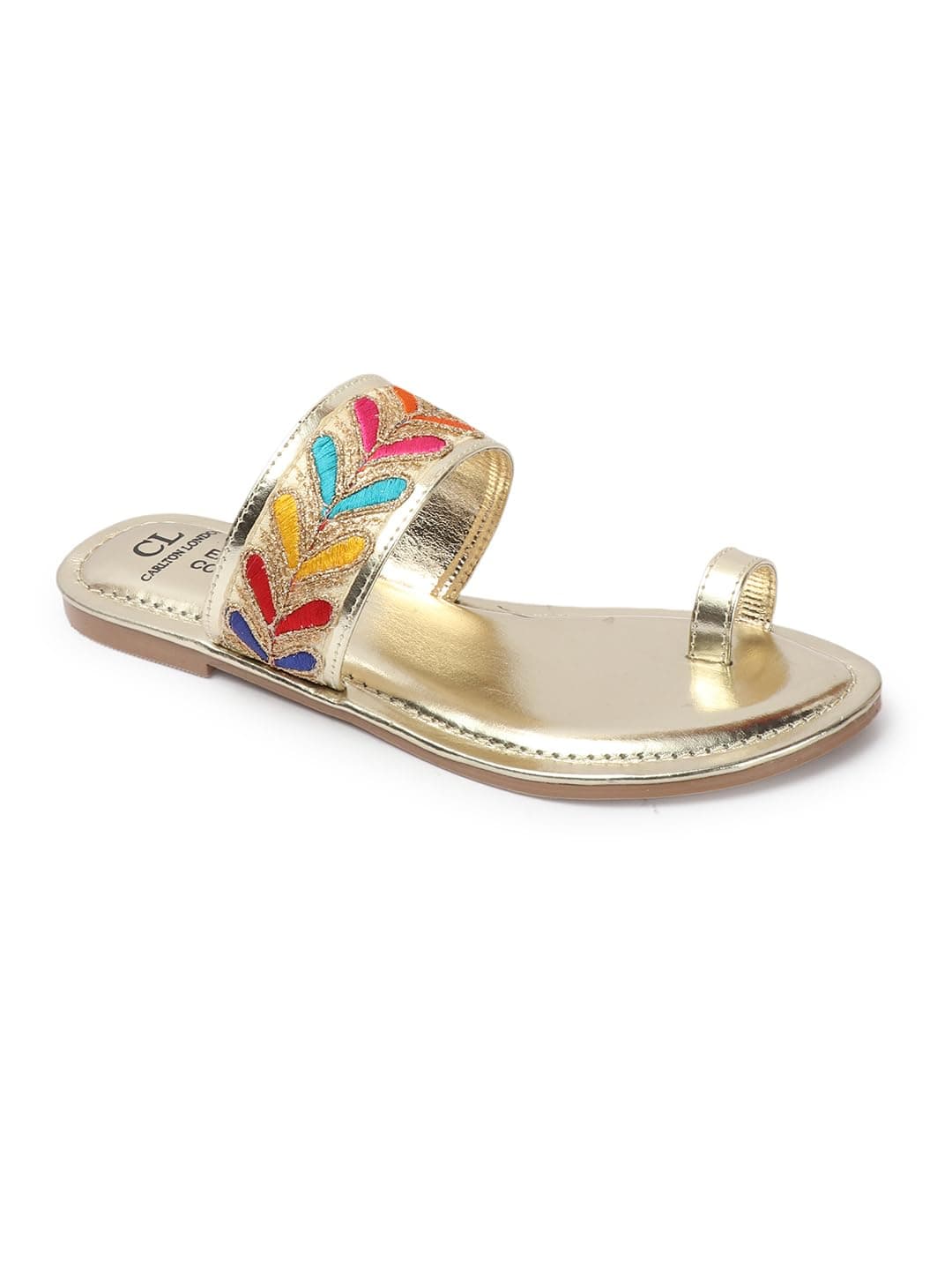 Carlton London Women Sandal,Gold,UK-4