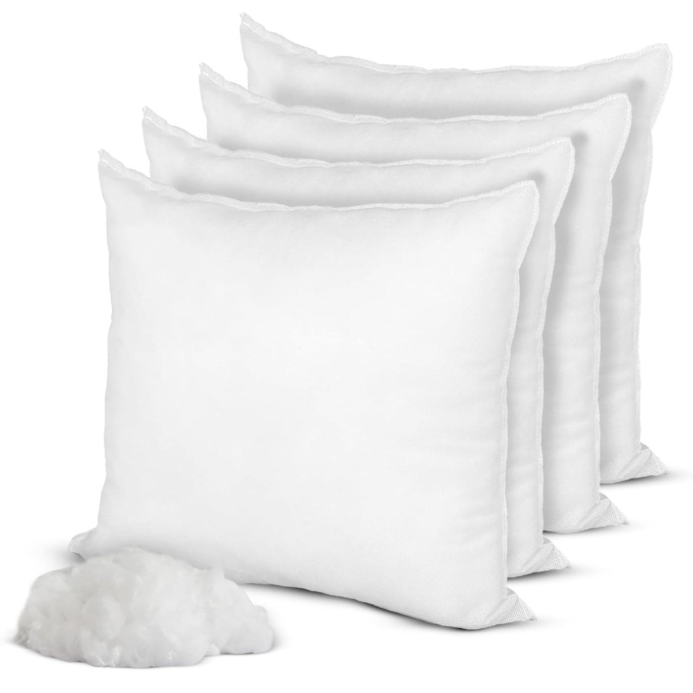 Hometex 4Pack 18x18 Throw Pillow Insert 100 Hypoallergenic Durable Premium Soft Polyester Filled Standard Cover Used for Throw Square Pillows for Couch Sofa Bed and More