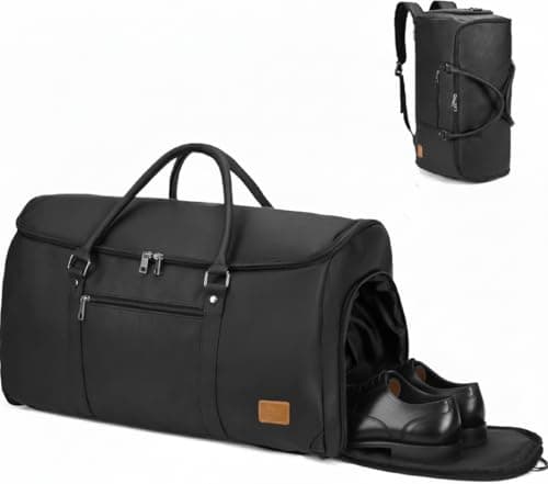 seyfocnia Garment Bags for Travel, Carry On Garment Bag Backpack, Convertible Garment Duffle Bag for Men Women, 4 in 1 Hanging Dress Suitcase Suit Travel Bag