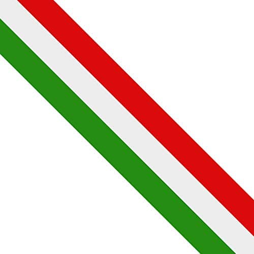 LZLRUN 3inches x 118inches Stripes Rally Side Hood Racing Motorsport Vinyl Decal Sticker Strip Bumper Engine Cover Italian Flag Stripe Decal Sticker