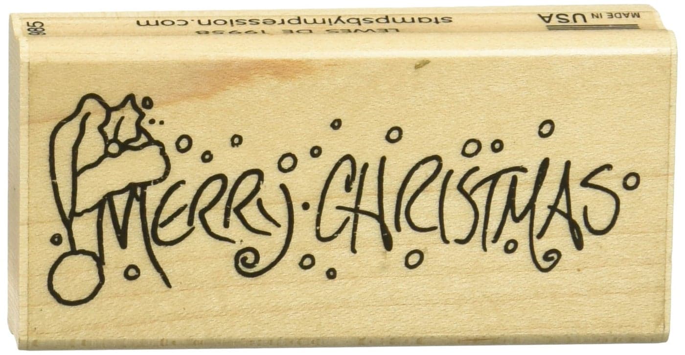 Stamps by Impression Merry Christmas Rubber Stamp ST 0985