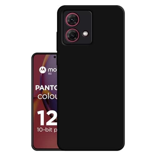 HELLO ZONE Exclusive Matte Finish Soft Back Case Cover for Motorola Moto G84 5G - Black