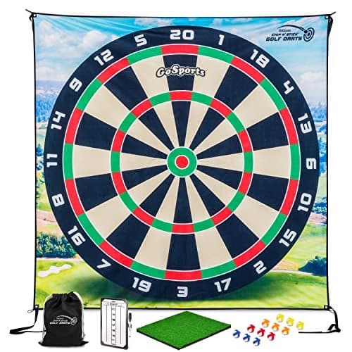 GoSports Chip N Stick Golf Games with Chip N Stick Golf Balls Giant Size Targets with Chipping Mat Choose Classic Darts or Islands