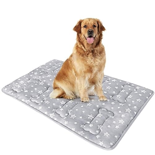Dog Crate Mat 42 X 28 Soft Dog Bed Mat with Cute Prints Personalized Crate Pad AntiSlip Bottom Machine Washable Kennel Pad