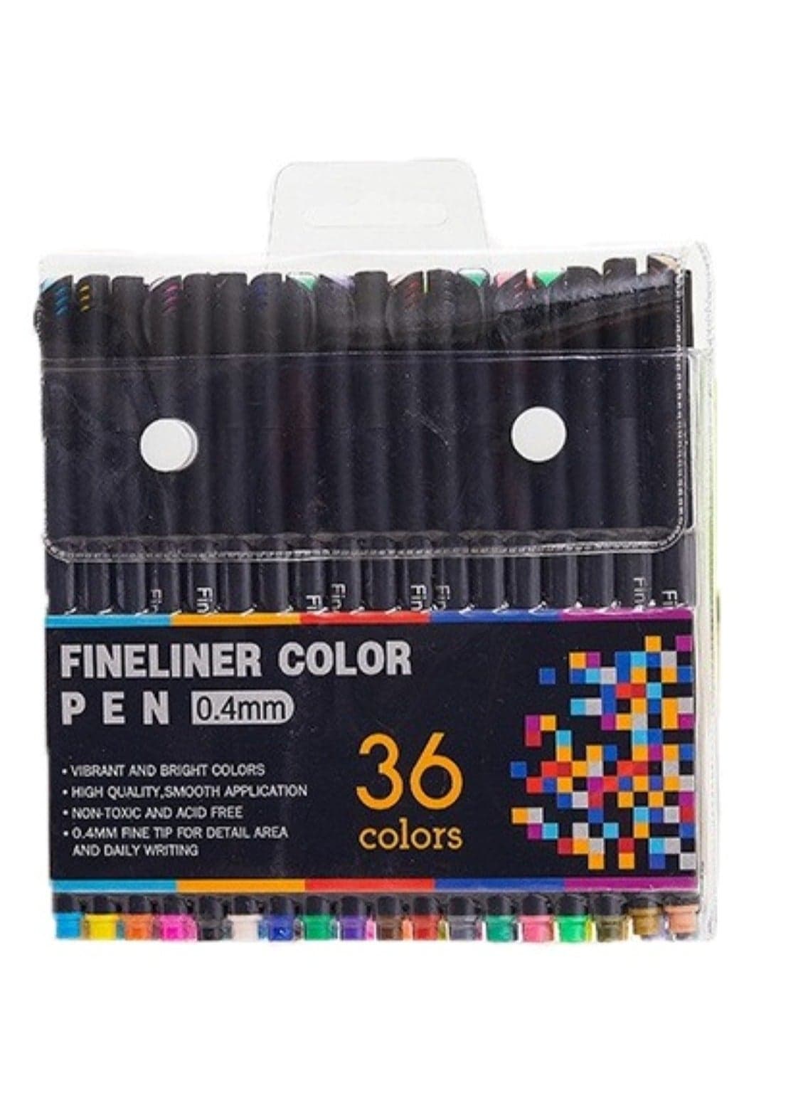 Fineliner Color Pen Set - 36 Colors (0.4mm)
