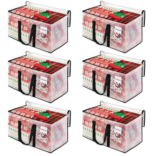 BlissTotes Moving Bags, 125L 6-Pack Storage Bags, Moving Box Heavy Duty Extra Large, Moving Totes with Zipper, Large Packing Bag with Reinforced Handles, Boxes for Packaging Moving