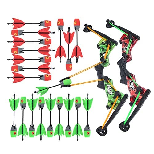 Zing HyperStrike Dominator Bow Battle Pack 2 Dominator Bows 20 Zonic Whistle Arrows 2 Sets of Bungee Replacements 2 Shoulder Straps and 4 Arrow Holders Long Range Outdoor Play Ages 14 and Up