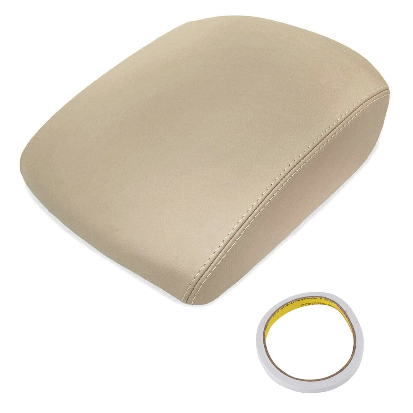 AUTOKAY Leather Armrest Center Console Lid Cover Fits for Honda Pilot 20092015 Beige Tan
