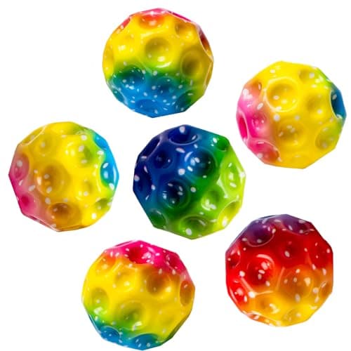 HOMQYTE High Elasticity Ball Super High Bouncing Foam Balls for Adults Improve HandEye Coordination Sports Training 6P Colorful