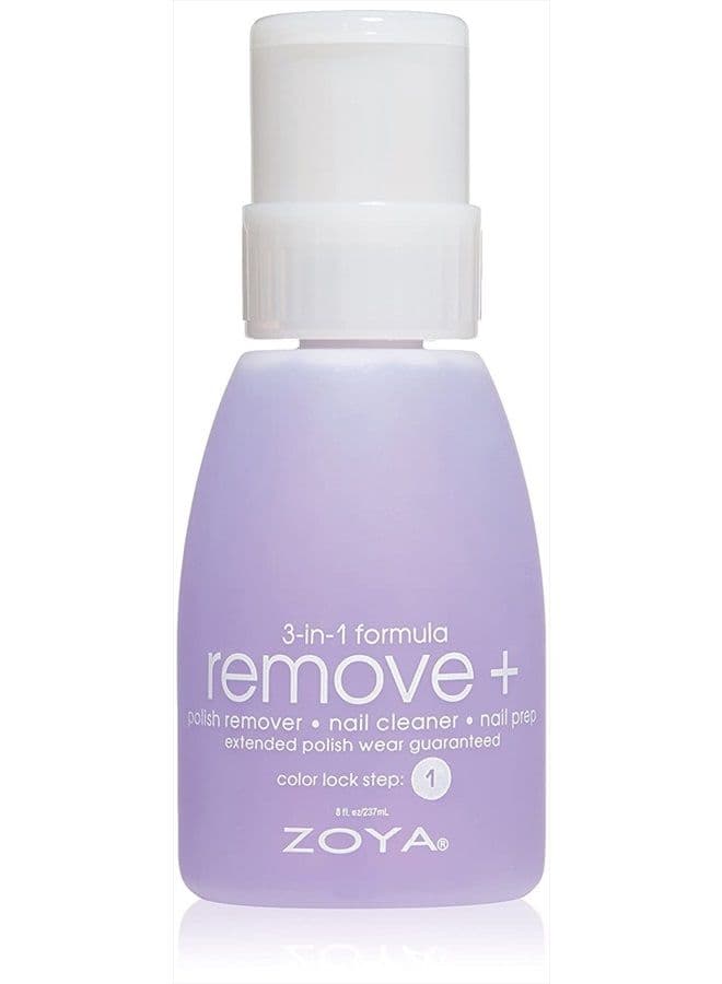 Remove Plus 3 in 1 Formula - Polish Remover, Nail Cleaner, Nail Prep, 8 Fl Oz