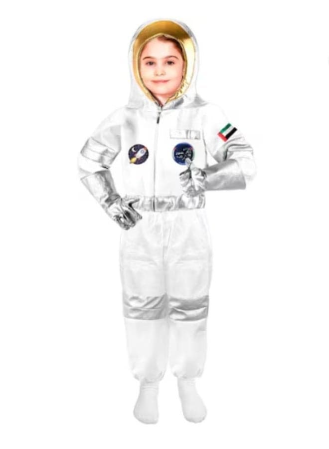 Astronaut Girl Costume White, Size 8-9 Years