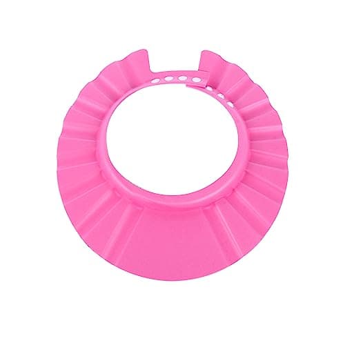 MYUBWTF Pink Baby Shower Cap Bath Shampoo Cap HatSoft Hat Adjustable Visor CapProtect your eyes and face from waterSuitable for infants children and pets from 0 to 12 years old