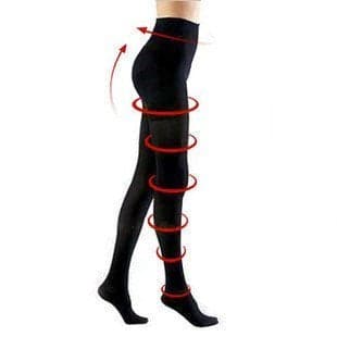 BriteLeafs Opaque Compression Stocking Pantyhose Therapeutic 20-30 mmHg Large, Black - Firm Support Gradient Compression, Professional Grade