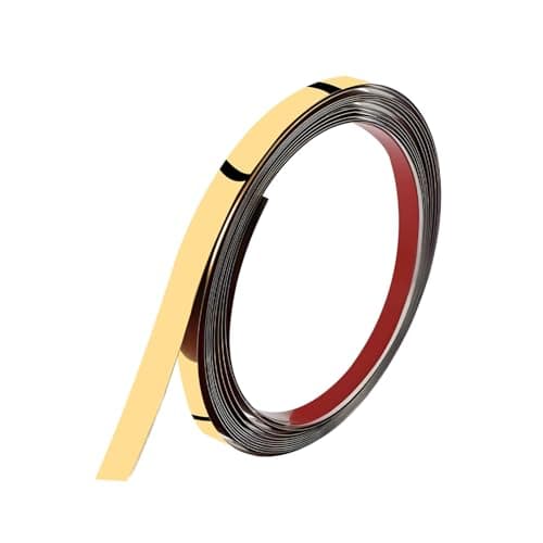 HYDERON Mirror Tape 12MM Gold – Strong Double-Sided Adhesive Tape for Multipurpose Use in Home, Office, and DIY Projects (5 Meter, 1 Piece)