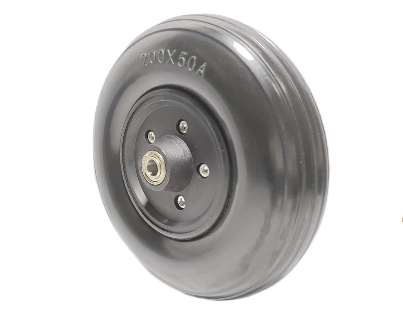 Wheelchair Caster Wheel with 7/16" Bearings & Urethane Tire(8"*2"), (200 * 50),Bariatric Heavy Duty Wheelchair Universal Caster, Front Wheel Replacement Parts,8" x 2" Solid Urethane tire(1EA,Black)