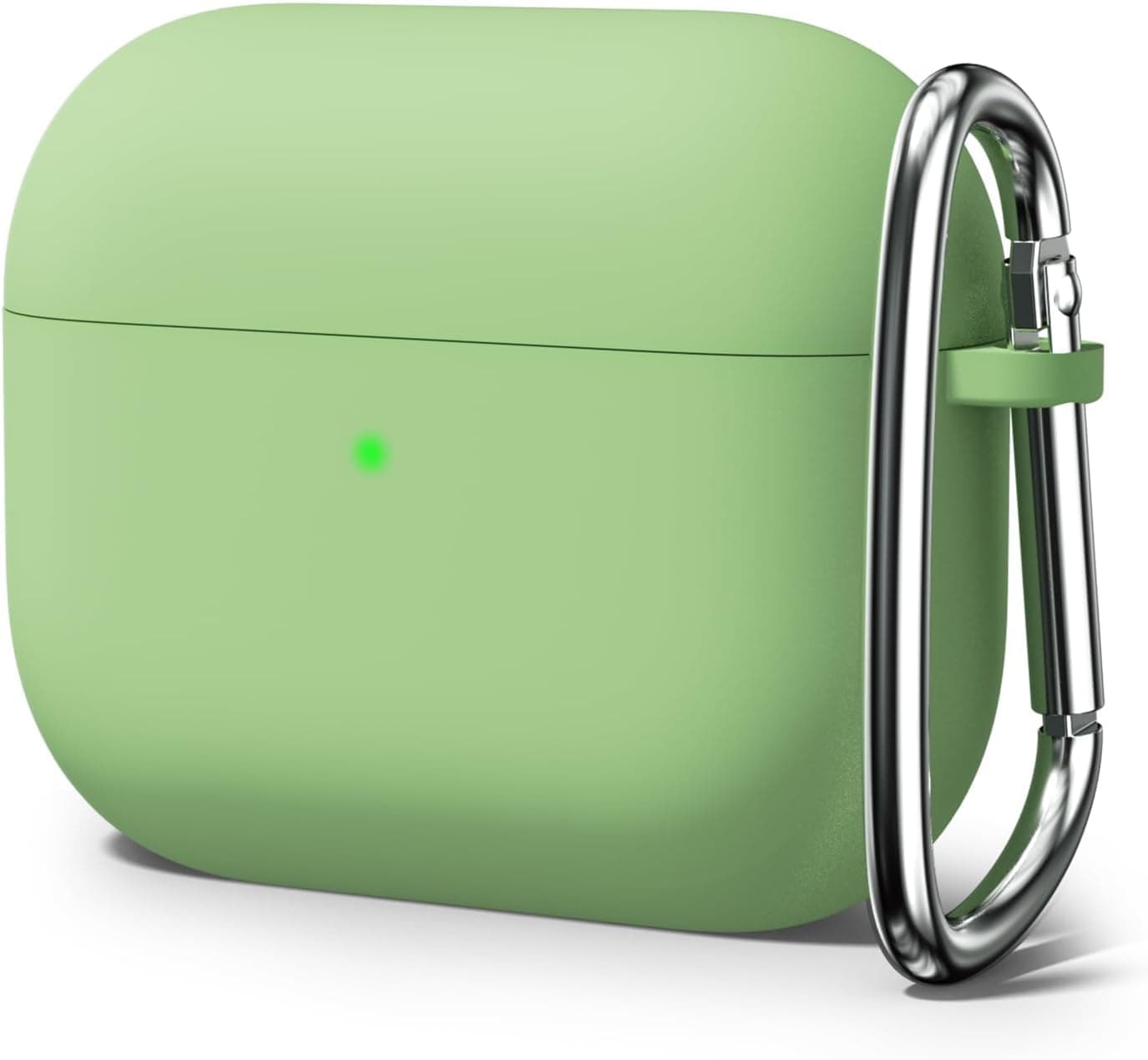 Meyaar for Apple AirPods 4 Case Cover with Keychain, Soft Skin Silicone Case Cover, Full Protective Case Cover Compatible with Apple AirPods 4 Case 2024 (Mint Green)