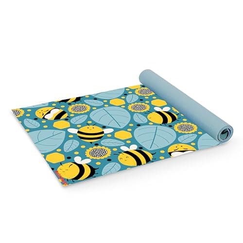 Antsy Pants Kids Yoga Mat - Yoga Mats for Kids, Home Workout, Travel, Fitness, Pilates, Stretching, Sturdy Non-Slip Exercise Mat for Toddlers, Size 60” x 24”, 3mm Thick Free of Toxic Phthalates