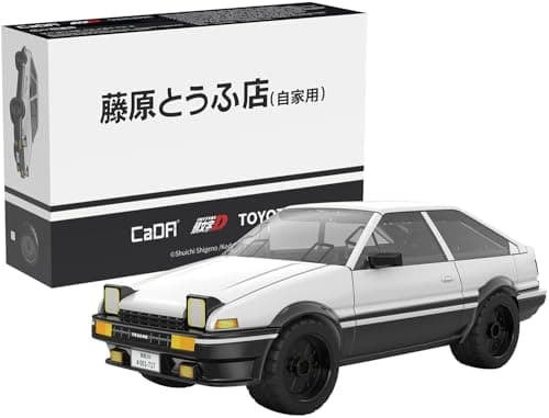 dOBROMOb Initial-D AE86 Trueno Japan Car Building Blocks Kit – Bricks Toys for 8+ Age Kids & Adults – Car Model 1:35 Simulated Build – 72 Pieces or Blocks Set – for Boys, Hobbyist, Collector