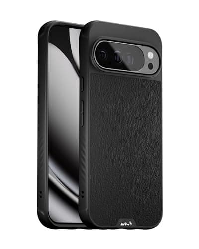 Mous for Google Pixel 10 Pro XL 2025 Case Compatible with Qi2 MagSafe and Pixelsnap Limitless Protective Pixel 10 Pro XL Black Leather Case Shockproof Phone Cover Black