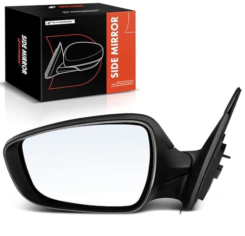 A-Premium Driver Side Power Door Mirror - Compatible with Hyundai Accent 2012-2017 - Non-Heated Manual Folding Black Outside Rear View Mirror - Replace# 876101R210