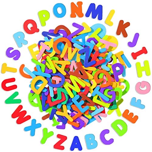 Natonhi 1050Pcs Letter Stickers Foam Letter Stickers,10 Colors Self Adhesive A-Z Alphabet Stickers Craft Supplies Stickers for Kids School Project Party Decorations(1.1x 0.9 in)