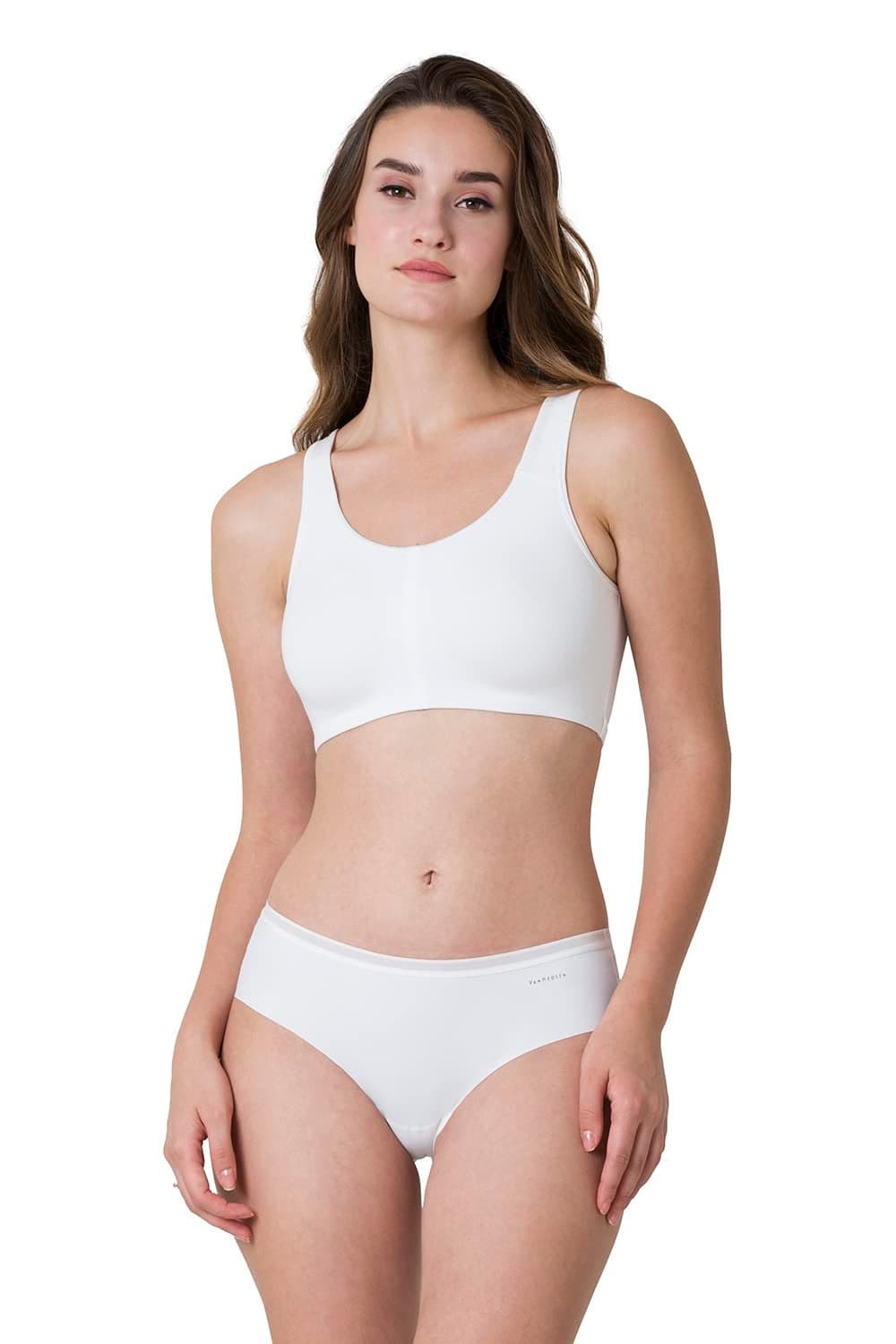 Van Heusen Women's Stretch Cotton Wire Free Classic Non-Padded Bra (11023_White_L)