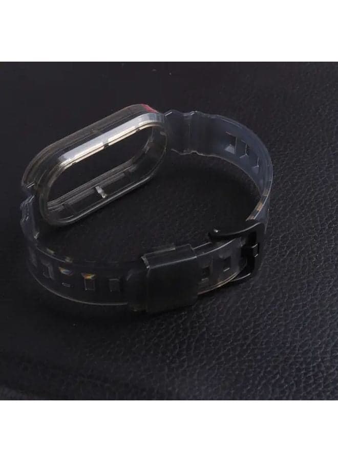 Black Transparent Photochromic Strap For Xiaomi Mi Band 10 9 8 Replacement Adjustable Wristband