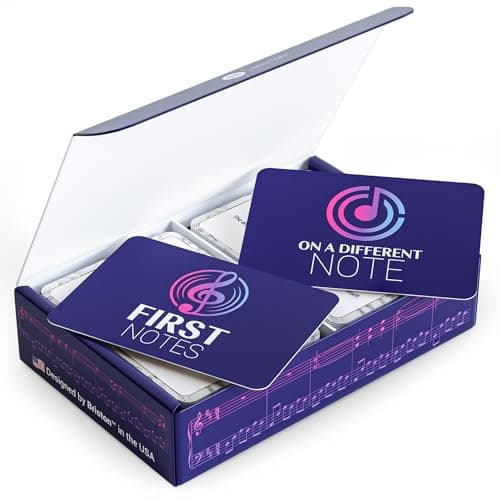Briston Music Theory Flash Cards Set 140 Music Note Symbol Learning Cards for Teen Adult Students Treble Bass Alto Tenor Clef Time Key Signature Study Aid