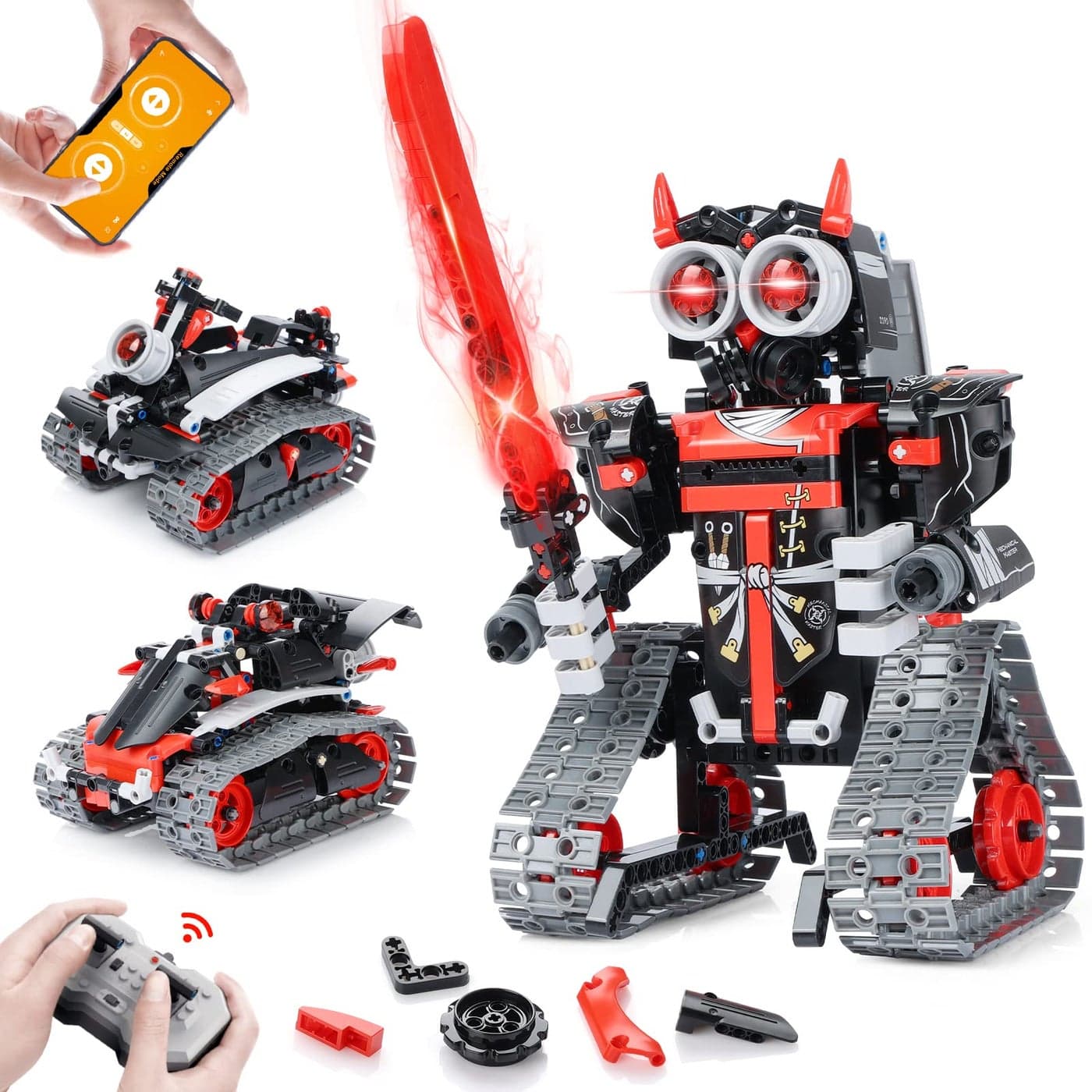 GILI Robot Building Remote Control Gift STEM Building Kit for Boys 812 3 in 1 Educational Toys for 6 7 8 9 10 11 12 Year Old Boys Birthday Gifts for Kids Tracked Racer Car Tank Robotics