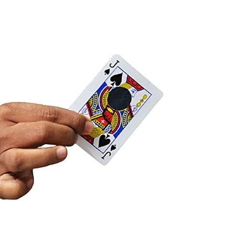 MilesMagic Magicians Impossible Hole Magic Trick Use Any Small Object Thru Card Gimmick Highly Visual Classic Bicycle Hollow Card Trick for Street Magic or Stage Magic Tricks