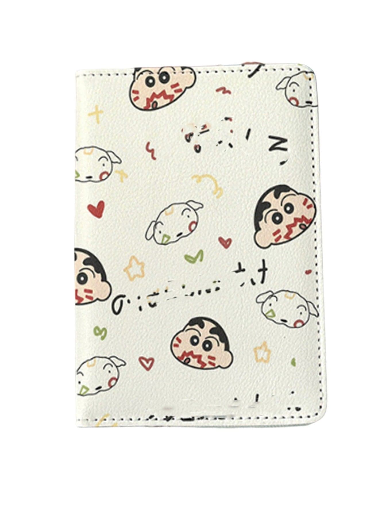 White Cartoon Print 2 Passport Holder Multi-Function Card Holder Passport Protection Cover, Id Card Storage Cover Boy And Girl Card Holder Pu Leather Travel Id Card Holder, Travel Accessories