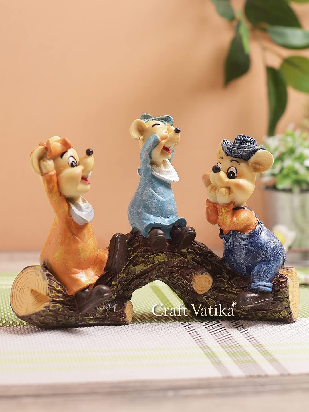 CraftVatika Polyresin Mickeys Rabbit Animal Statue Showpiece Figurine for Home Office Living Room Table Desk Decoration Decorative Gift Items