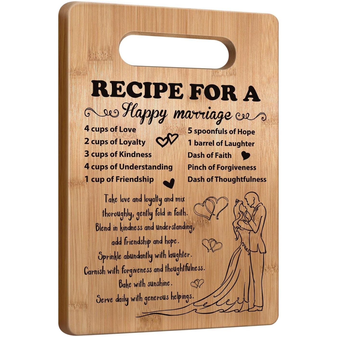 Wedding Gift for Couple 2024, Bridal Shower Gifts for Bride and Groom Engagement, Happy Marriage Cutting Board, Gifts for Wedding Shower, Newlywed Mr and Mrs Gifts Bride o Be Gifts